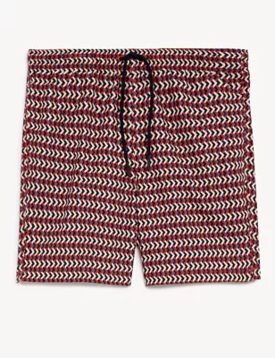 Quick Dry Geometric Print Swim Shorts