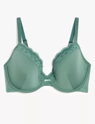 Lace Padded Plunge Wired Bra A-E