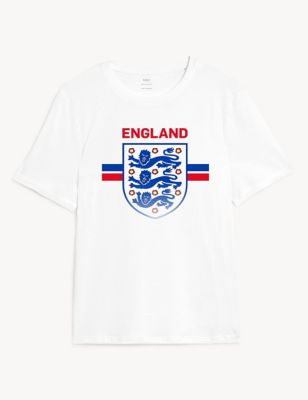 Men'S Pure Cotton England Crest T-Shirt