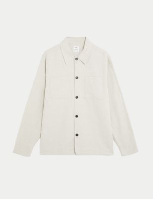 Easy Iron Linen Blend Overshirt