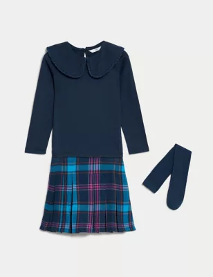 3pc Cotton Rich Top & Skirt Outfit (2-8 Yrs)