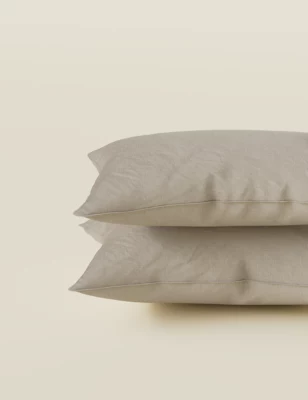 2pk Pure Linen Pillowcases
