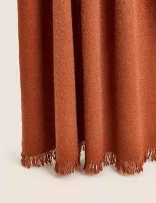 Wool Blend Faux Mohair Throw