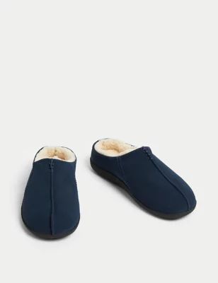 Suede Mule Slippers