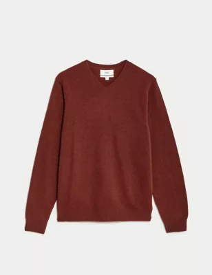 Pure Extra Fine Lambswool V-Neck Jumper