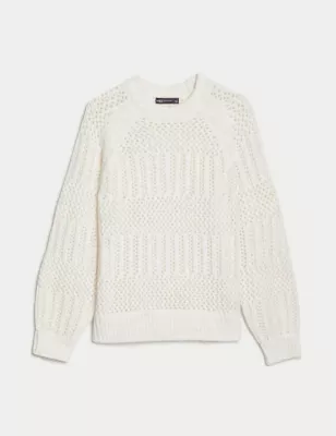 Textured Crew Neck Jumper