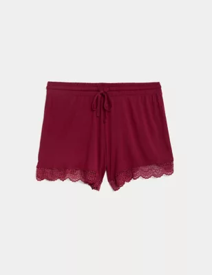 Body Soft&trade; Lace Trim Pyjama Shorts