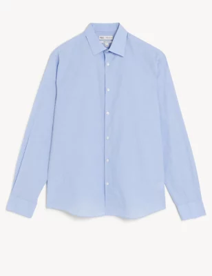 Regular Fit Pure Cotton Textured Shirt