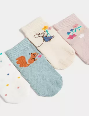 4pk Cotton Rich Printed Baby Socks