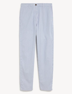 Cotton Rich Striped Slim Fit Chinos