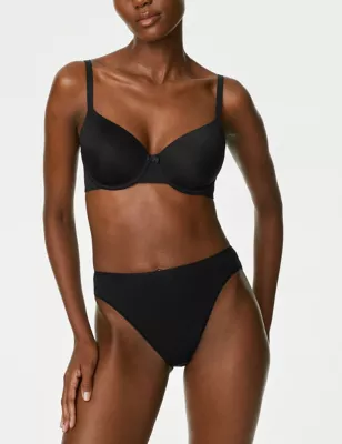 5pk Cotton Modal High Waisted High Leg Knickers