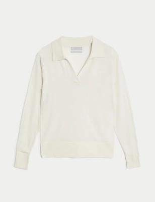 Pure Merino Wool Collared Jumper