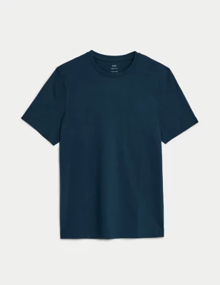 Pure Cotton Crew Neck T-Shirt