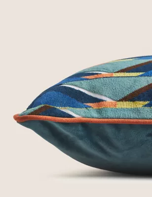 Velvet Geometric Cushion