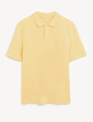 Pure Cotton Pique Polo Shirt