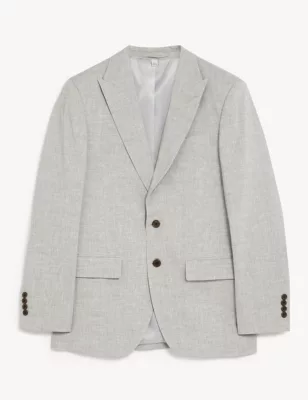 Tailored Fit Italian Linen Miracle&trade; Suit Jacket