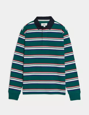 Pure Cotton Striped Rugby Shirt