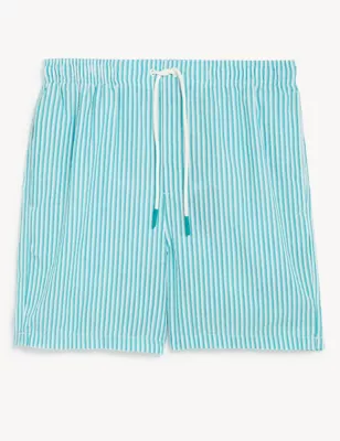 Quick Dry Striped Seersucker Swim Shorts