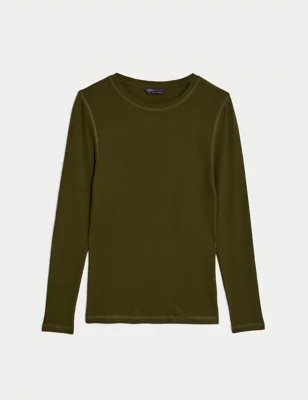 Cotton Rich Ribbed Top