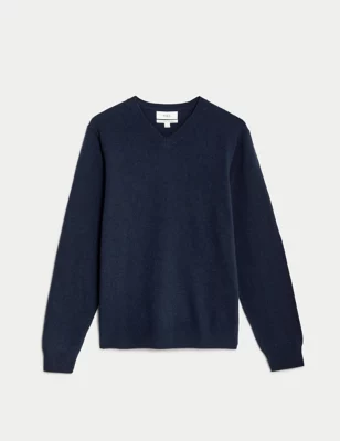 Pure Extra Fine Lambswool V-Neck Jumper