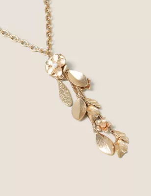 Gold Flower Chain Necklace