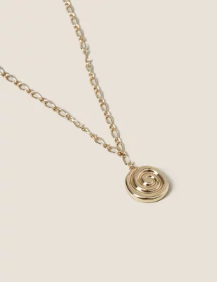 Gold Swirl Chain Necklace