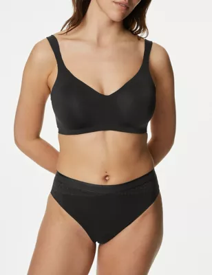 2pk Light Control Cotton Rich High Leg Knickers