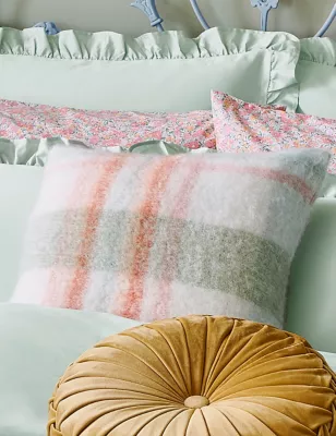 Colton Check Textured Bolster Cushion