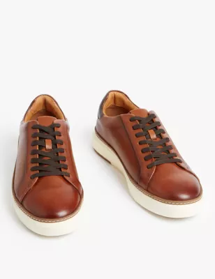 Airflex&trade; Leather Lace Up Trainers