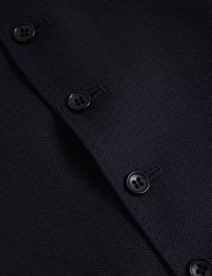 Pure Wool Textured Waistcoat