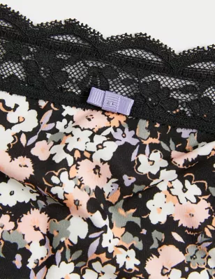 Floral Print High Leg Knickers