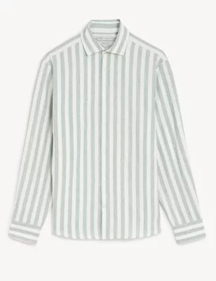 Tailored Fit Italian Linen Miracle&trade; Shirt