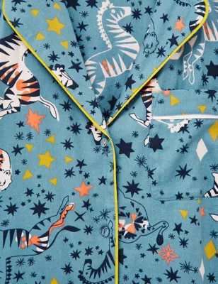 Cotton Rich Animal Print Pyjama Top