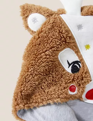 Hooded Reindeer Onesie (3-10 Yrs)