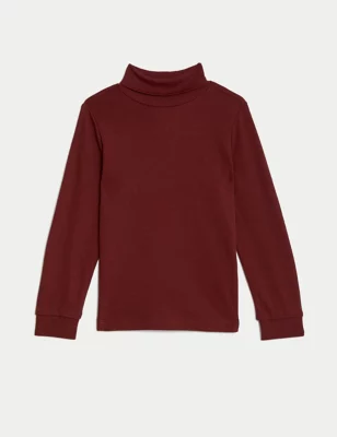 Pure Cotton Roll Neck Top (2-8 Yrs)