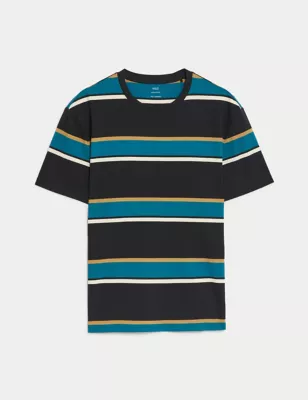 Pure Cotton Striped T-Shirt