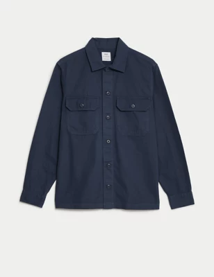 Pure Cotton Utility Overshirt