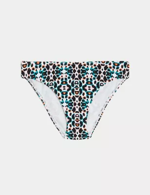Printed High Leg Bikini Bottoms