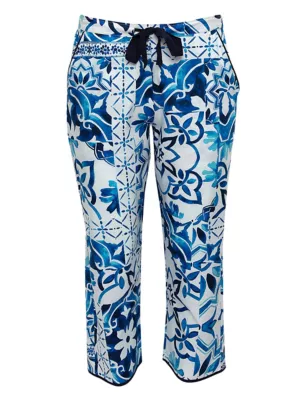 Cotton Modal Printed Cropped Pyjama Bottoms