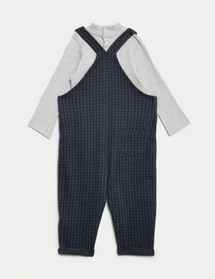 2pc Pure Cotton Checked Outfit (0-3 Yrs)