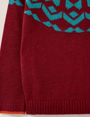 Wool Blend Geometric Fair Isle Jumper (3-10 Yrs)