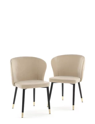 Set Of 2 Palmer Velvet Dining Chairs