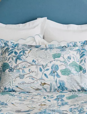 Pure Cotton Sateen Crane & Frog Oxford Pillowcase