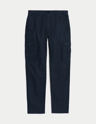 Tapered Fit Pure Cotton Cargo Trousers