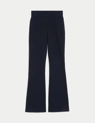 Jersey Elasticated Waist Flared Trousers
