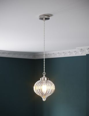 Glass Teardrop Pendant Light