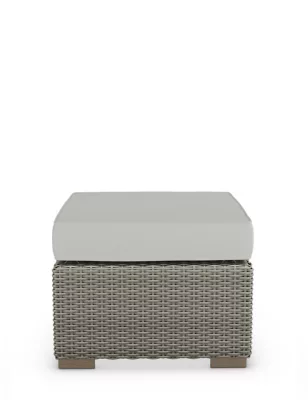 Marlow Rattan Effect Garden Footstool