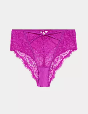 Blanca Lace High Waisted Brazilian Knickers