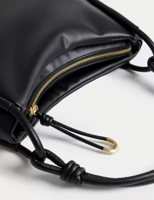 Faux Leather Shoulder Bag
