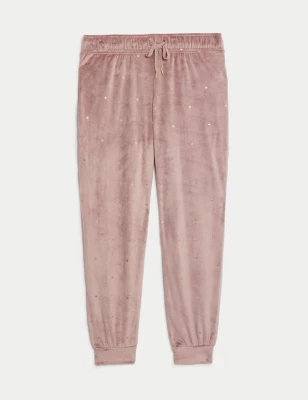 Flexifit&trade; Velour Polka Dot Lounge Joggers